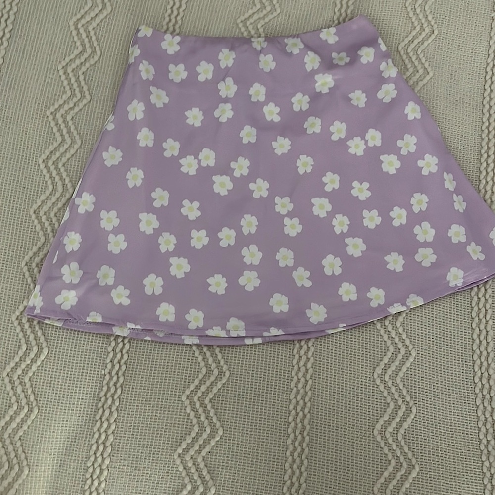 Princess Polly Mini Skirt in a purple floral print.